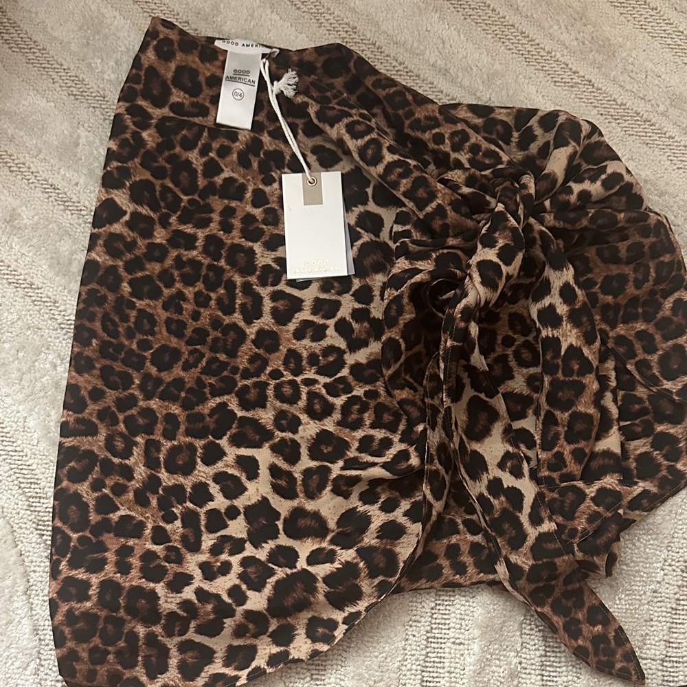 Good American Leopard Print Swim Sarong